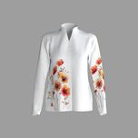 شومیز آستین بلند زنانه مدل لینن چاپی فلورا