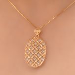 نیم ست طلا 18 عیار زنانه طلای مستجابی مدل آوا کد 67149