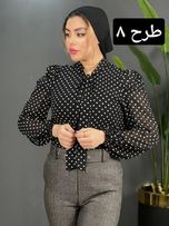 شومیز حریر آستین پف کد 1578