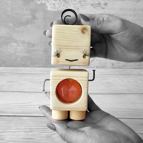 استند عکس چوبی مدل آدمک عاشق