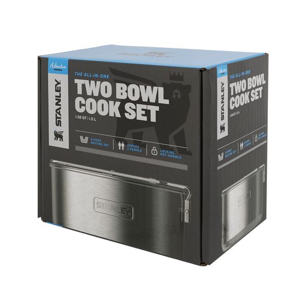 مجموعه ظروف سفری استنلی مدل Two Bowl Cook Set