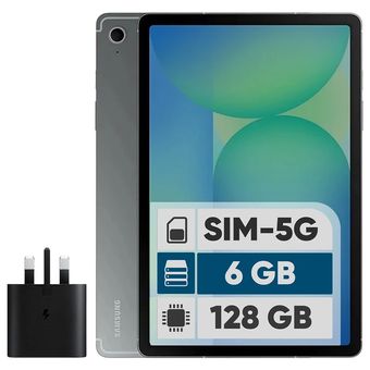 تبلت 10.9 اینچ سامسونگ مدل Galaxy Tab S10 Lite 5G با ظرفیت 128 گیگابایت و رم 6 گیگابایت، قابلیت پشتیبانی از سیم‌ کارت، رزول*262