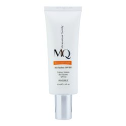 کرم ضد آفتاب بدون رنگ ام کیو SPF50 مدل BIO TACHES محافظ UVA ،UVB، ضد لک، روشن‌کننده، مرطوب‌کننده مناسب انواع پوست حجم 55 میلی‌لی