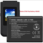 باتری گوشی نوکیا 2760 تاشو مدل HE402