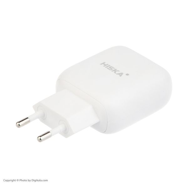 شارژر دیواری هیسکا مدل H-112PD به همراه کابل تبدیل USB-C