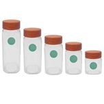 ست جا ادویه ای میس گلس مدل M در چوبی بسته 5 عددی