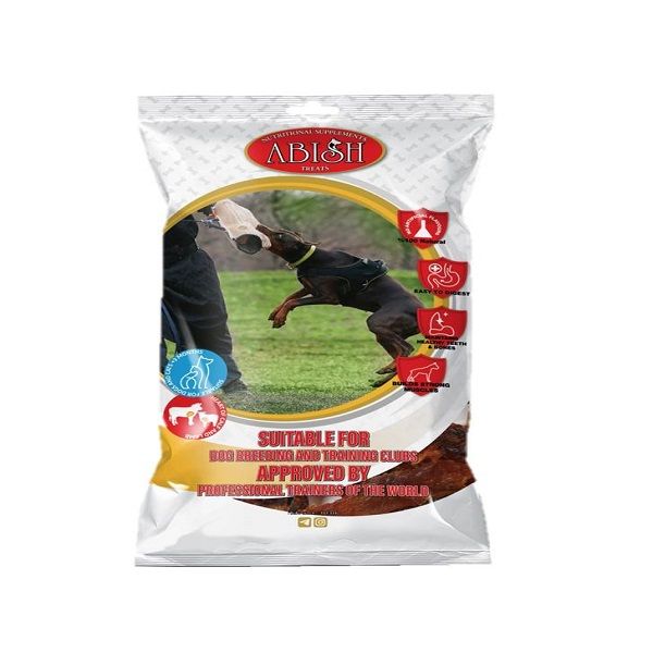 تشویقی سگ و گربه ابیش مدل دل خشک شده طبیعی گوساله وبره وزن 100 گرم