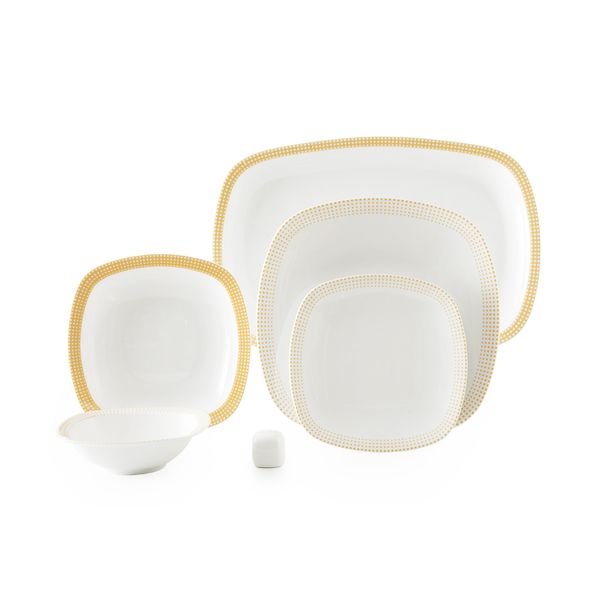 سرویس غذاخوری 27 پارچه 6 نفره چینی زرین ایران مدل Mon Belan