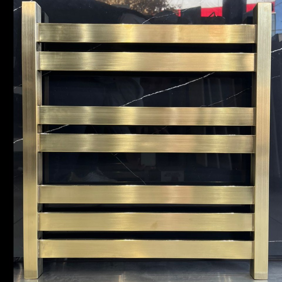 حوله خشک کن طلایی مات جنس استیل 304 سنگین و قوی