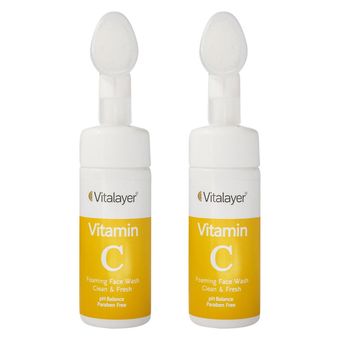 فوم شستشو صورت ویتالیر مدل VITAMIN C حجم 150 میلی لیتر مجموعه 2 عددی