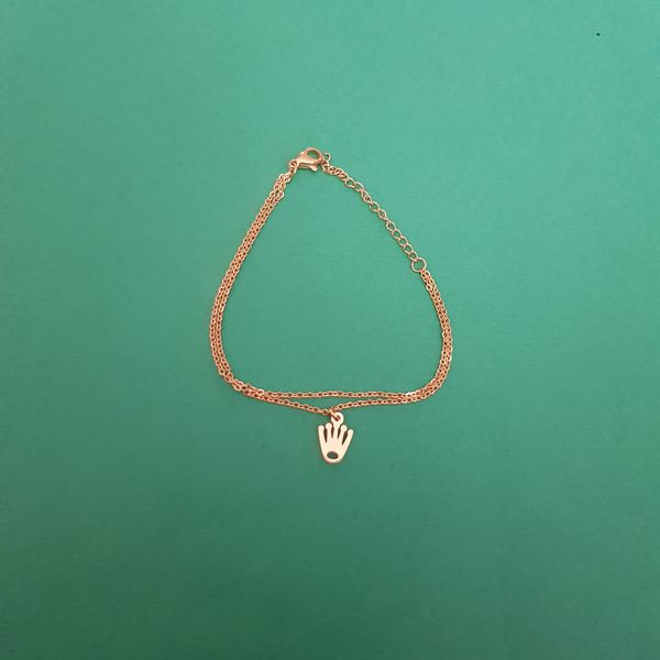 دستبند زنانه مدل دو لاین طرح تاج