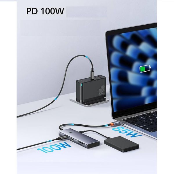 هاب 7 پورت USB-C باسئوس مدل BS-OH159 (گارانتی 24 ماهه آونگ)