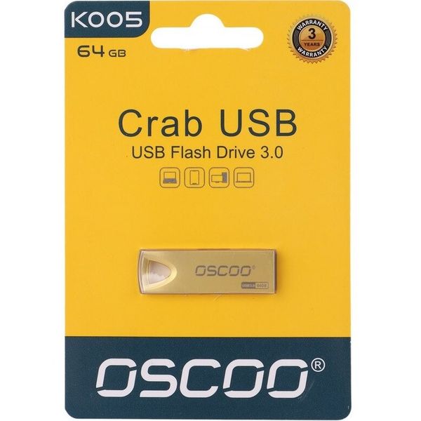 فلش اسکو مدل K005 ظرفیت 64 گیگابایت USB3.0 با گارانتی شرکتی