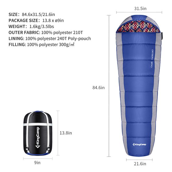 کیسه خواب کینگ کمپ مدل KS2023