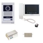 مجموعه دربازکن تصویری کارتی سیماران مدل 43TKM-VFBC1/N یک طبقه به همراه محافظ ولتاز مانیتور