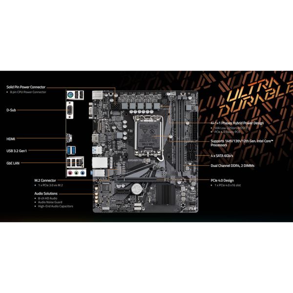 MotherBoard Gigabyte H610M-H V3 DDR4 (rev. 1.0)