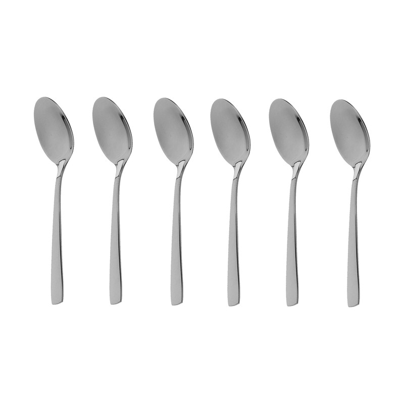 قاشق چای خوری ناب استیل مدل فلوارنس ساده بسته 6 عددی(بدون کارتون)