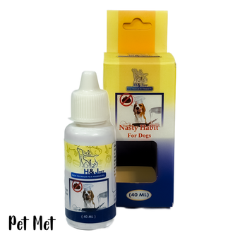 قطره ضد مدفوع خواری سگ اچ اند جی پت مدل Nasty Habit حجم 40 میلی لیتر