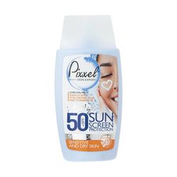 کرم ضدآفتاب بیرنگ پیکسل SPF50 مناسب پوستهای خشک و حساس، حجم 50 میلیلیتر