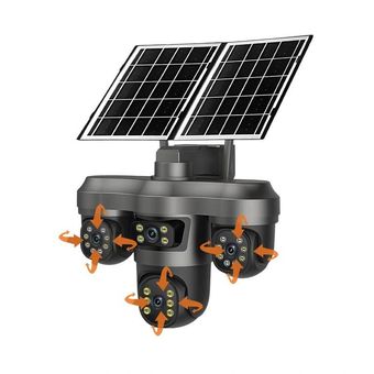 دوربین خورشیدی سیم‌کارتی 3 لنز T12-V380 Pro