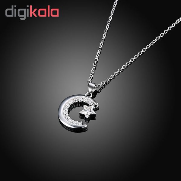گردنبند طرح ماه و ستاره کد N859