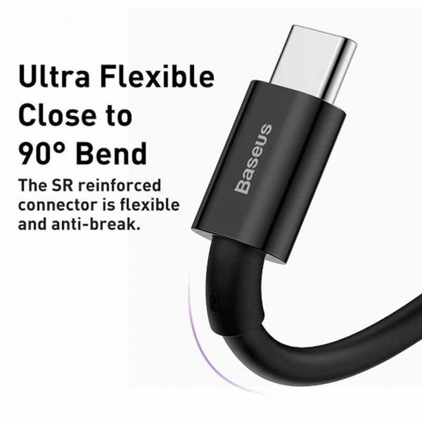 کابل USB به USB-C باسئوس مدل Superior Series Fast Charging (6A 66W) طول 1 متر