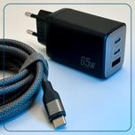 شارژر دیواری 65 وات وونک مدل PD-65W به همراه کابل دو متری USB-C