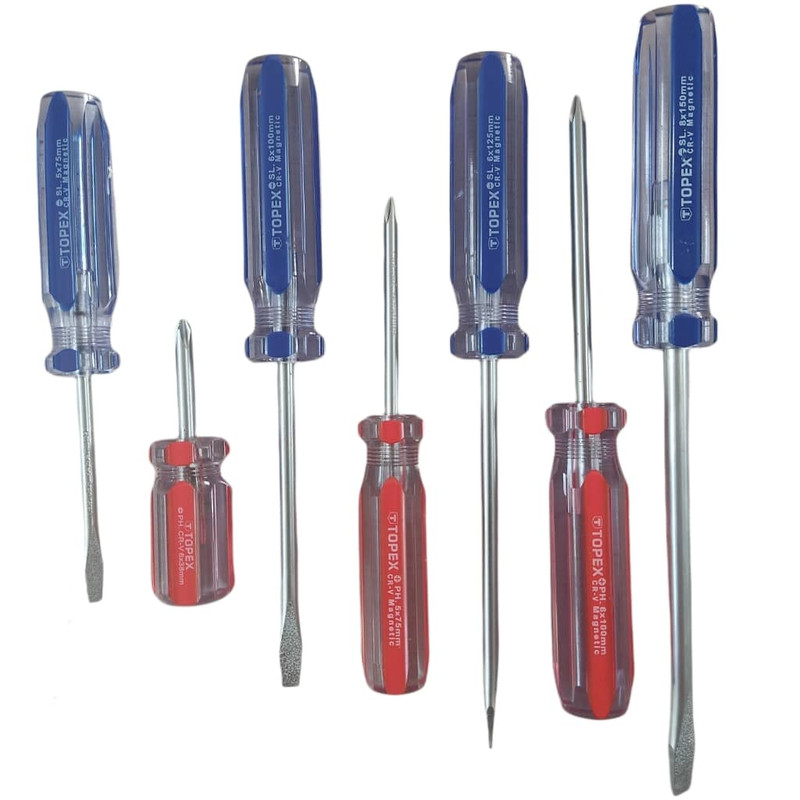 مجموعه 7 عددی  پیچ گوشتی کیفی تاپکس(TOPEX)