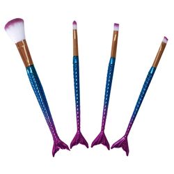 ست براش آرایشی مدل 01 طرح ماهی بسته 4 عددی