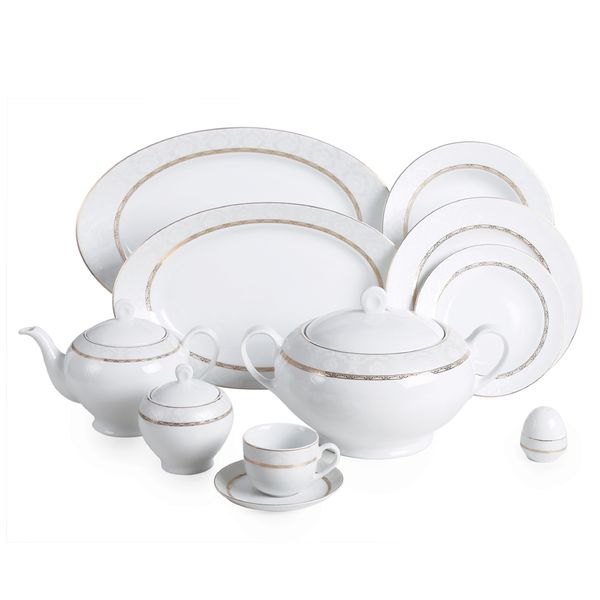 سرویس 102 پارچه چینی زرین ایران مدل ایتالیا اف هدیه درجه عالی