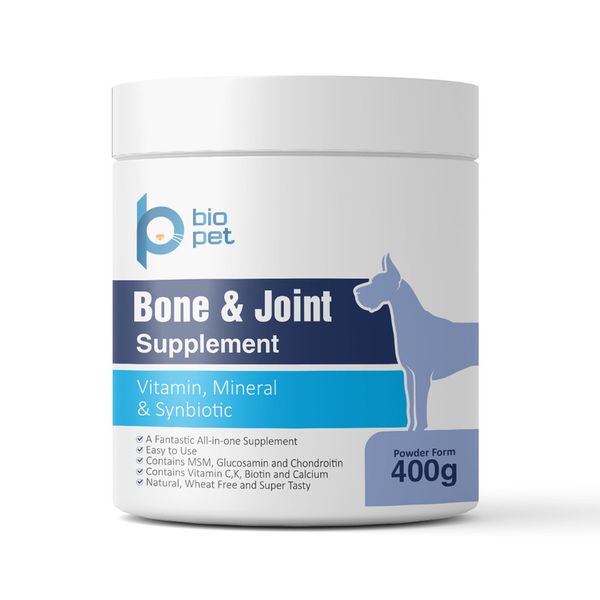 مکمل مفاصل و استخوان سگ بایو پت مدل Bone and Joint وزن 400 گرم