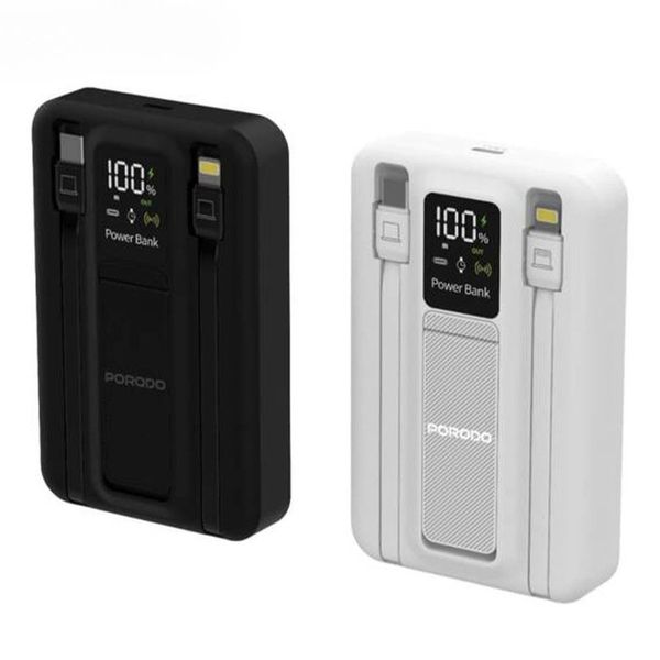 ⚡🔋 پاوربانک پرودو 10000mAh مگسیف – شارژ بیسیم + پایه نگهدارنده