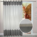 پرده تیکو دکو مدل کتان هرینگ دورنگ ژوردار سایز 150x275 سانتی متر