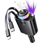 شارژر فندکی خودرو W&O مدل Starlight پنج کاره با رایحه افشانی و نورپردازی