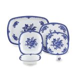 سرویس چینی 98 پارچه کامل چینی زرین ایران سری کواترو مدل فلورانس درجه یک