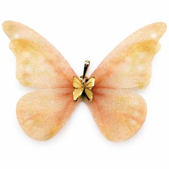 آویز گردنبند طلا 18 عیار زنانه گالری صادقی طرح پروانه پارچه ای مدل T13