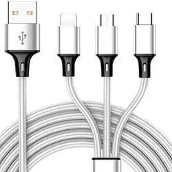 کابل تبدیل USB به  لایتنینگ /micro USB/USB-C سمگپرس مدل توربو شارژ طول 1 متر