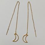 گوشواره زنانه مدل بخیه طرح ماه کد moo111