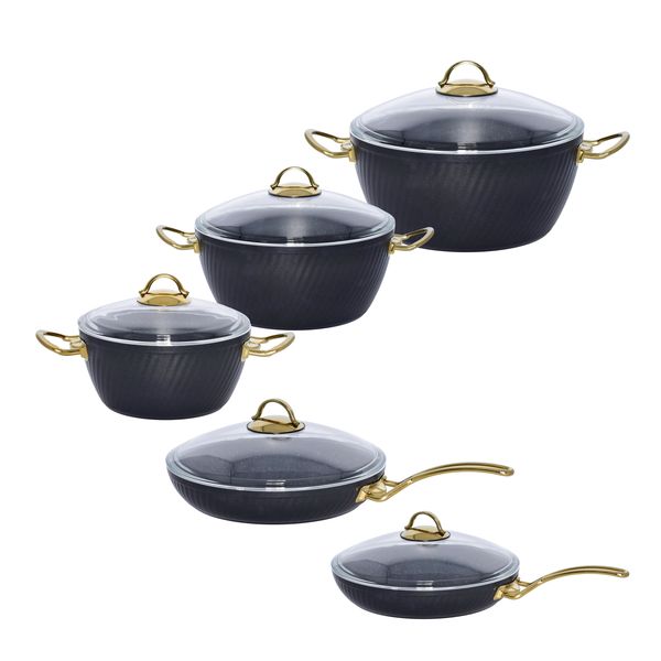 سرویس پخت و پز 10 پارچه ام جی اس مدل فورج BLACK