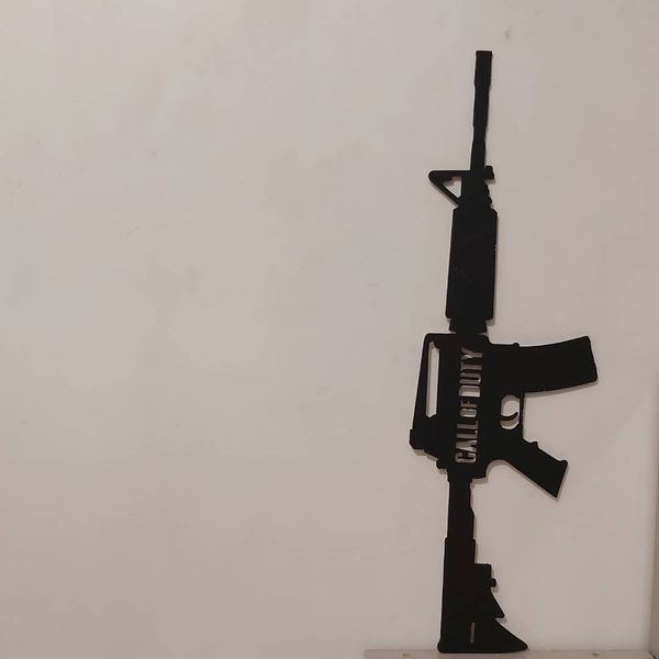 استیکر مدل اسلحه کالاف دیوتی دولایه MDF