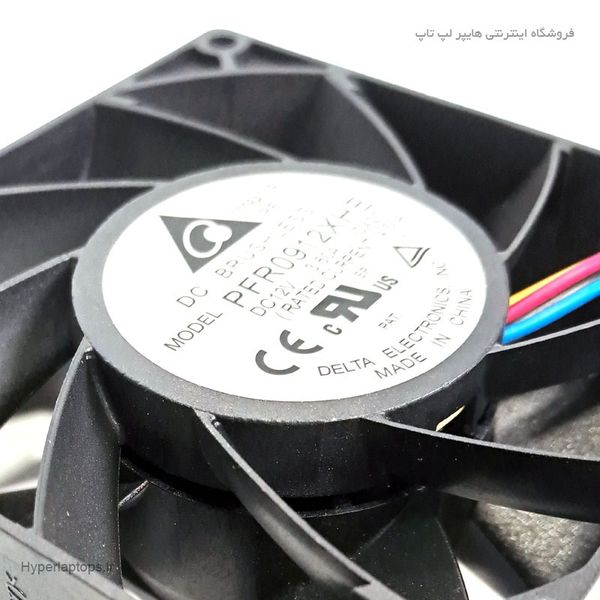جت فن 9 در 9 سانتی متری قطر 4 سانتی 12 ولت 4.50 آمپر 4 سیم دارای PWM کنترل دور دائم کار براشلس برند دلتا