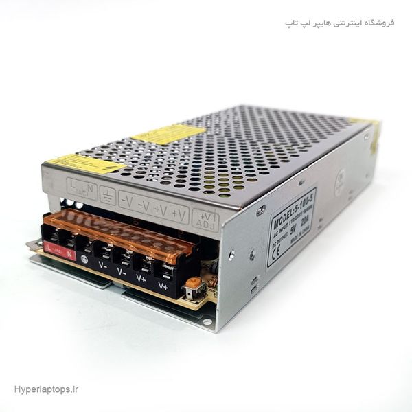 ترانس سوئیچینگ 5 ولت20 آمپر  مدل S-100-5 مخصوص تابلو روان |  Switching Power Supply 5V 20A