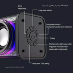 اسپیکر فانتزی بلوتوث شارژی قابل حمل آرمور مدل Speakers Portable Wireless Bluetooth Armour V8