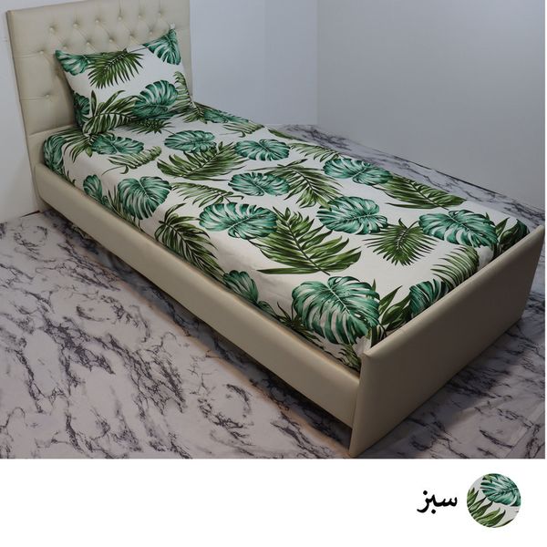 ملحفه آرین مدل کشدار کد هاوایی یک نفره سایز 120x200 سانتی متر