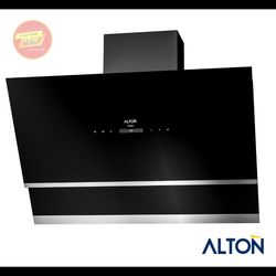 هود مورب شیشه مشکی لمسی نقره‌ای موتور قوی 90 سانت مدل H316 آلتون ALTON