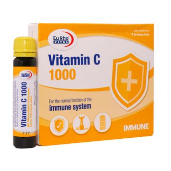 ویال خوراکی ویتامین C 1000 میلی گرم یوروویتال 6 عد