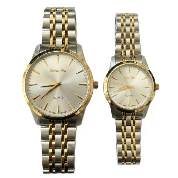 ست ساعت مچی عقربهای کوارتز زنانه و مردانه سوئیس آرت مدل ANT172-173SG1513