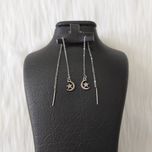 گوشواره زنانه مدل بخیه طرح ماه و ستاره کد moo112*488