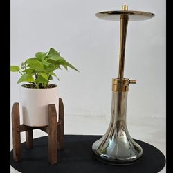 قلیان کرنو متوسط تنه طلایی