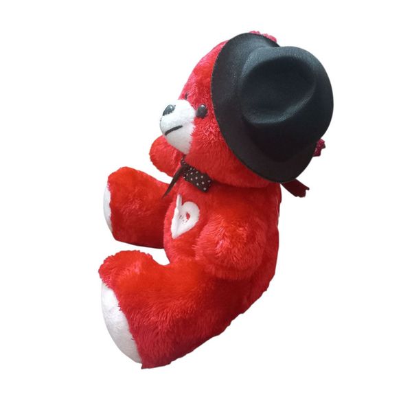 عروسک مدل خرس کلاهدار ارتفاع 20 سانتی متر